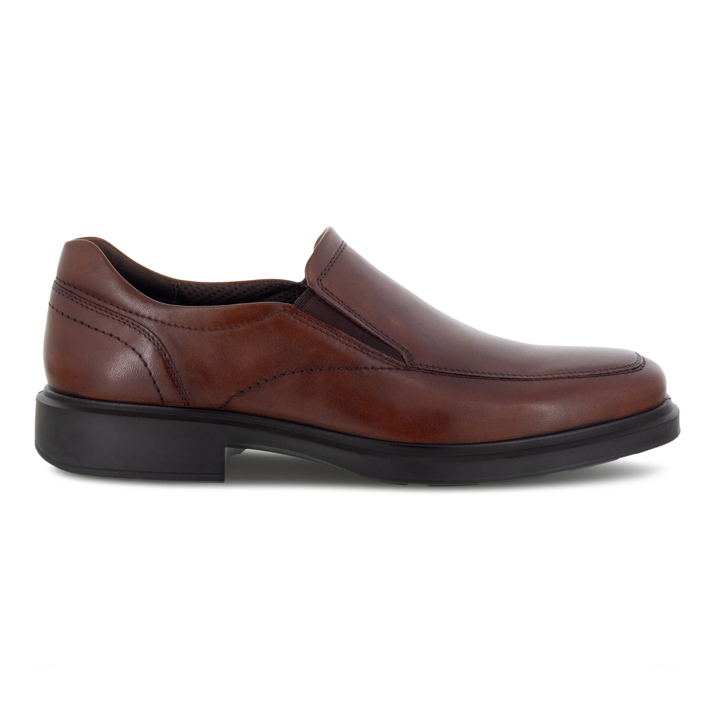 Men's Ecco Helsinki 2.0 Apron Toe Slip-On Color: Cognac