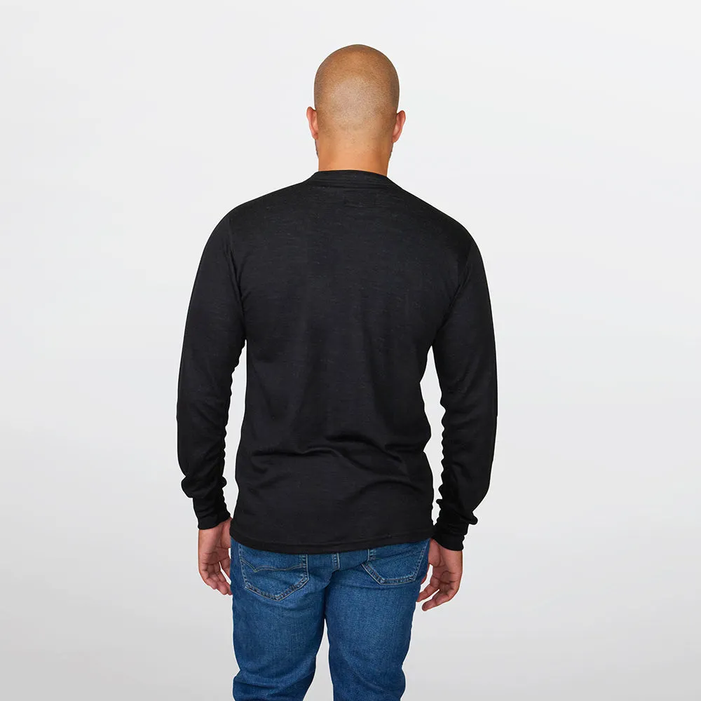 Men's Merino Blend Two-Layer Henley