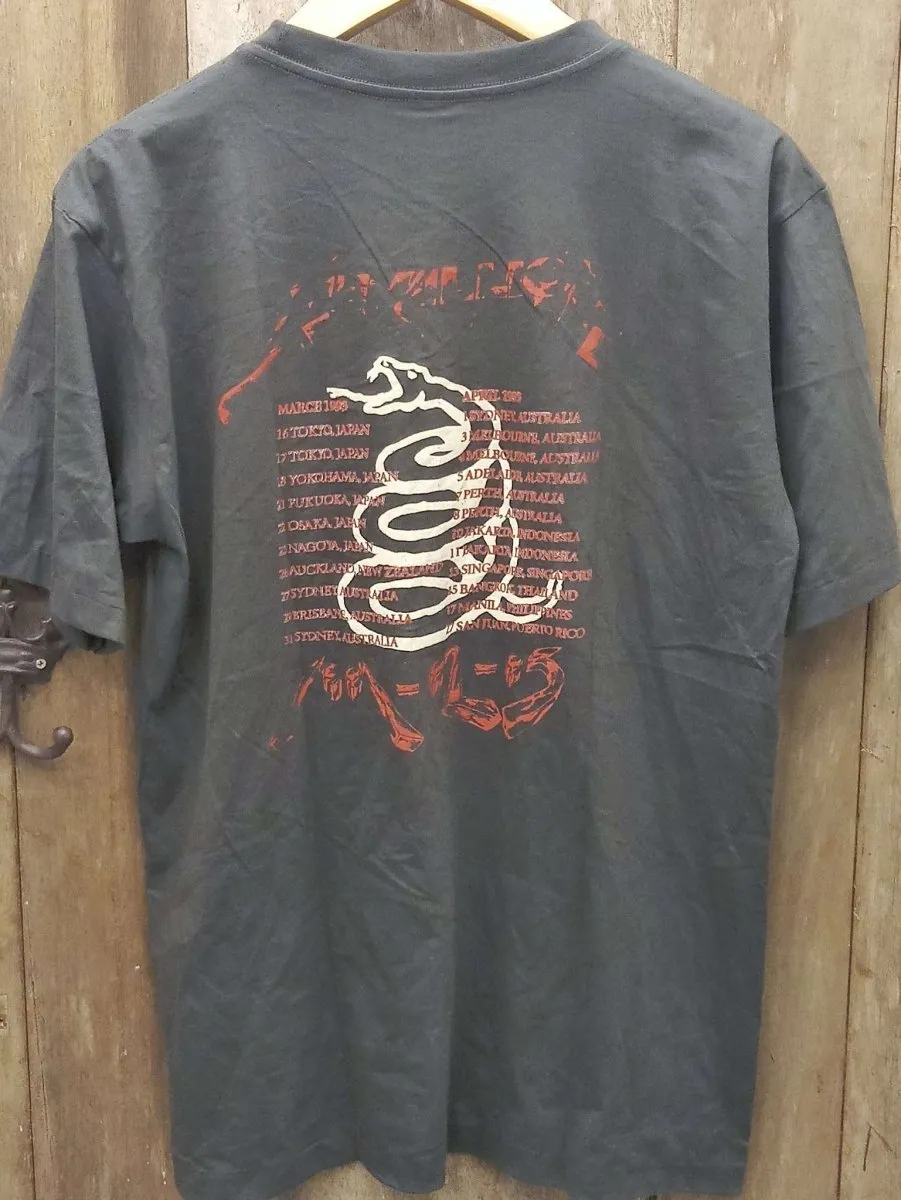 Metallica Band Faces and World Tour 'Don't Tread On Me' Snake T-Shirt