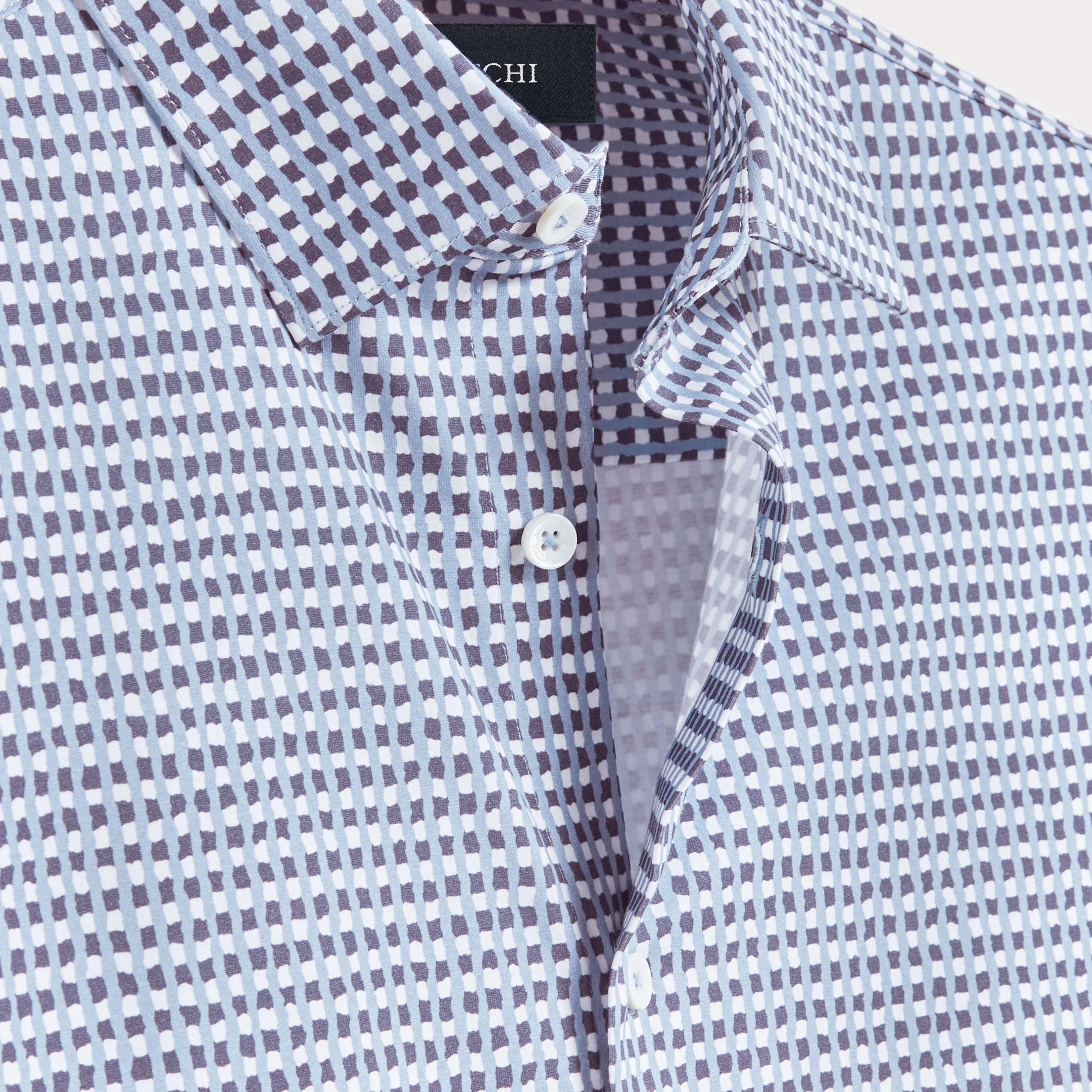 Miles Asymmetric Check OoohCotton Short Sleeve Shirt