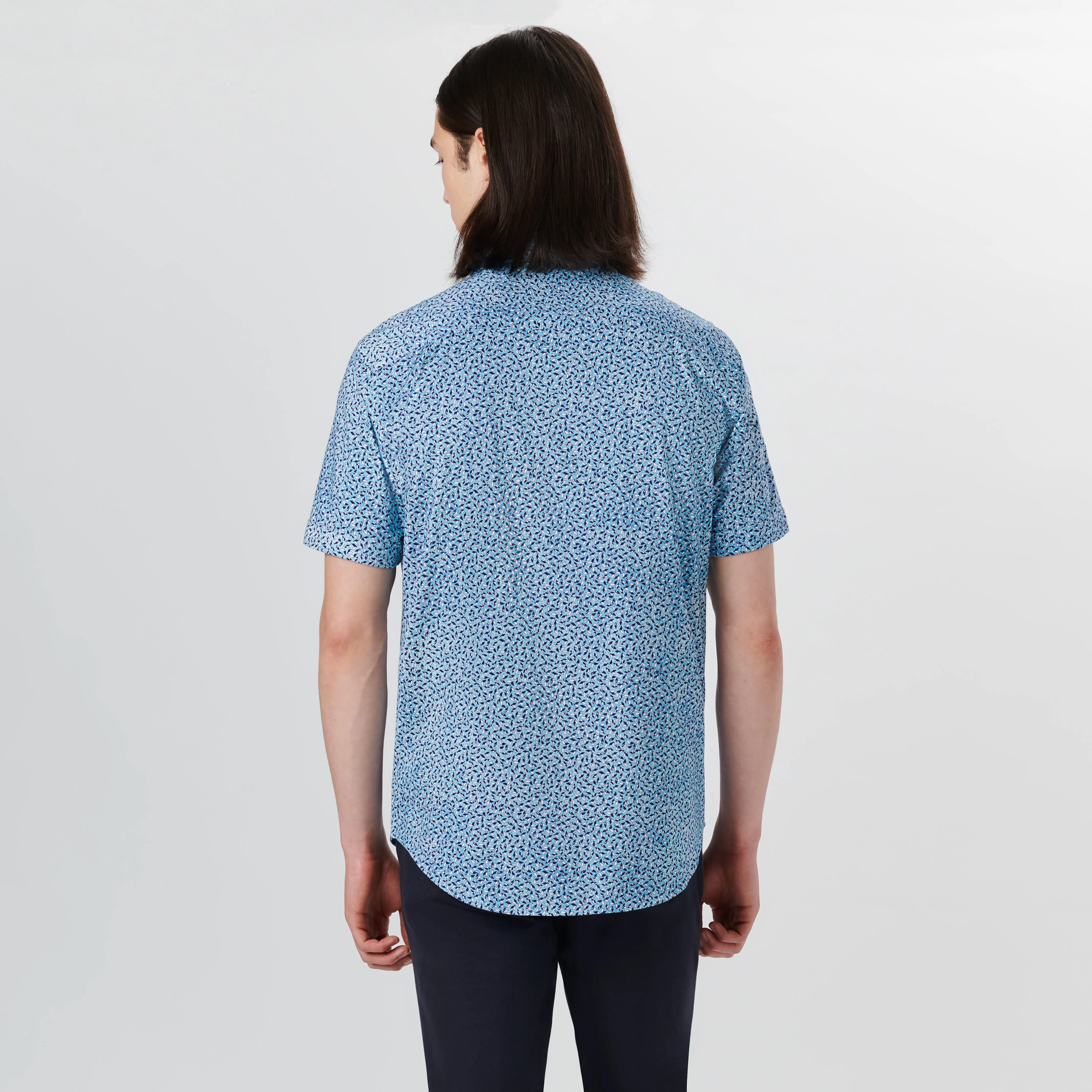 MILES Origami Print OoohCotton Short Sleeve Shirt