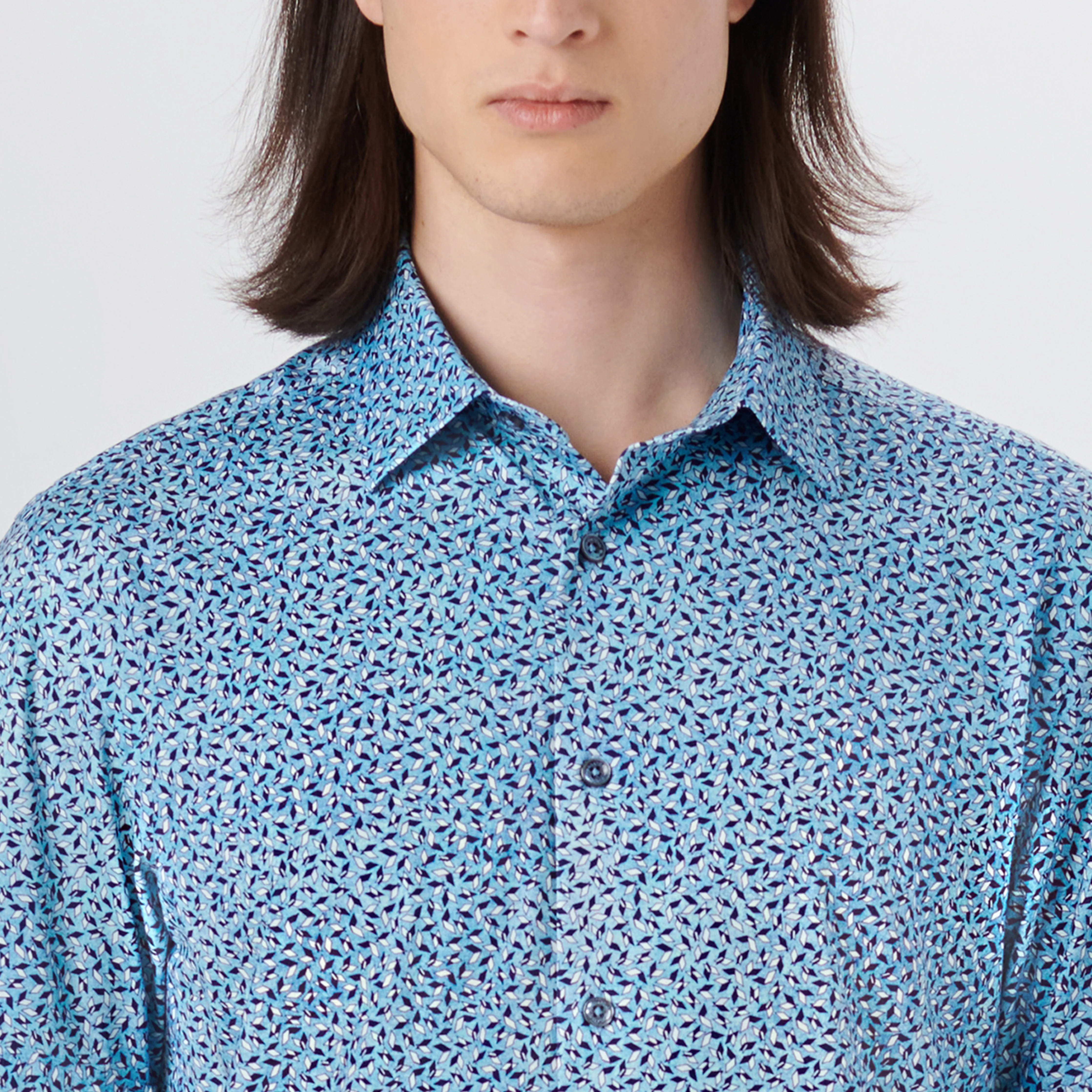 MILES Origami Print OoohCotton Short Sleeve Shirt