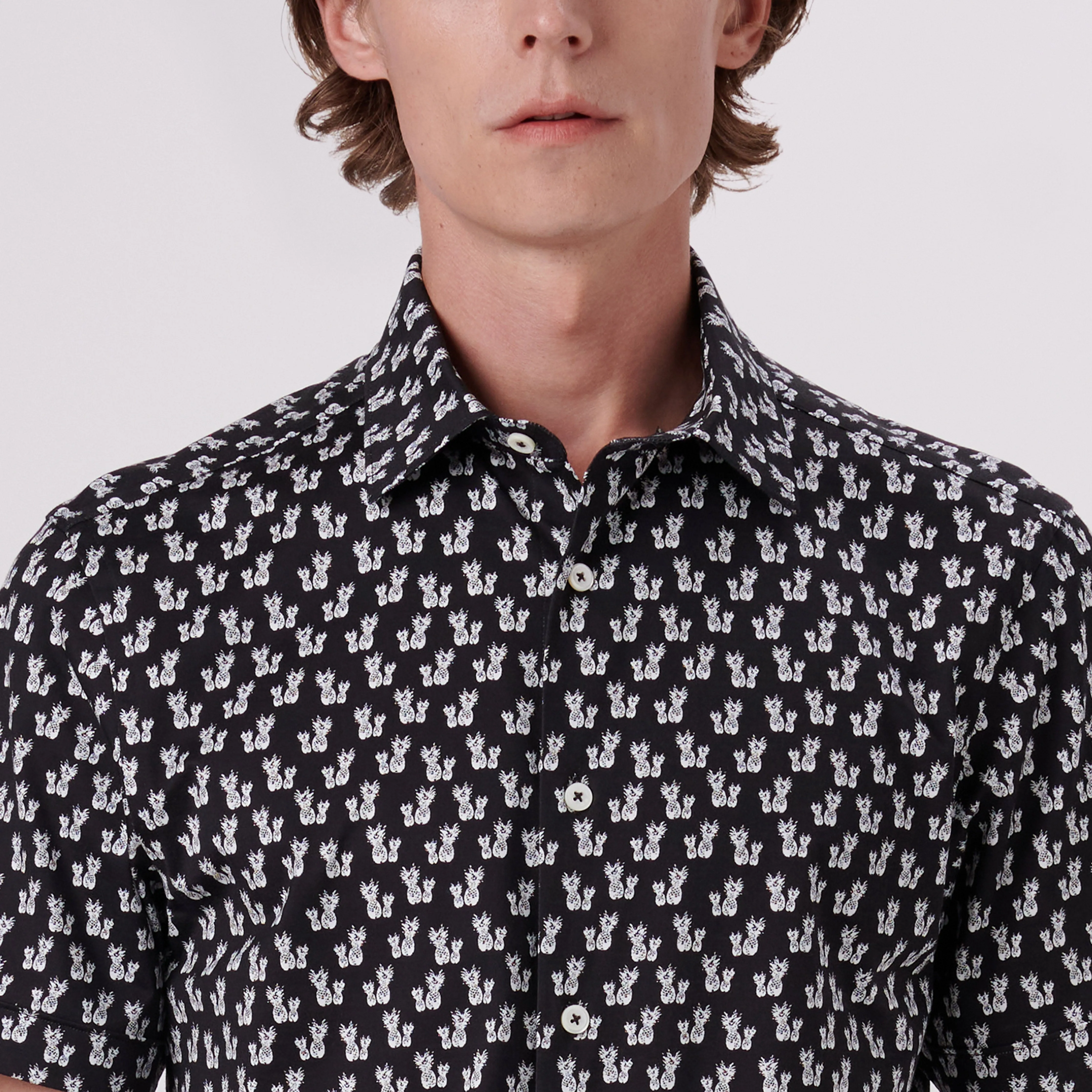 Milo Pineapples Print OoohCotton Short Sleeve Shirt