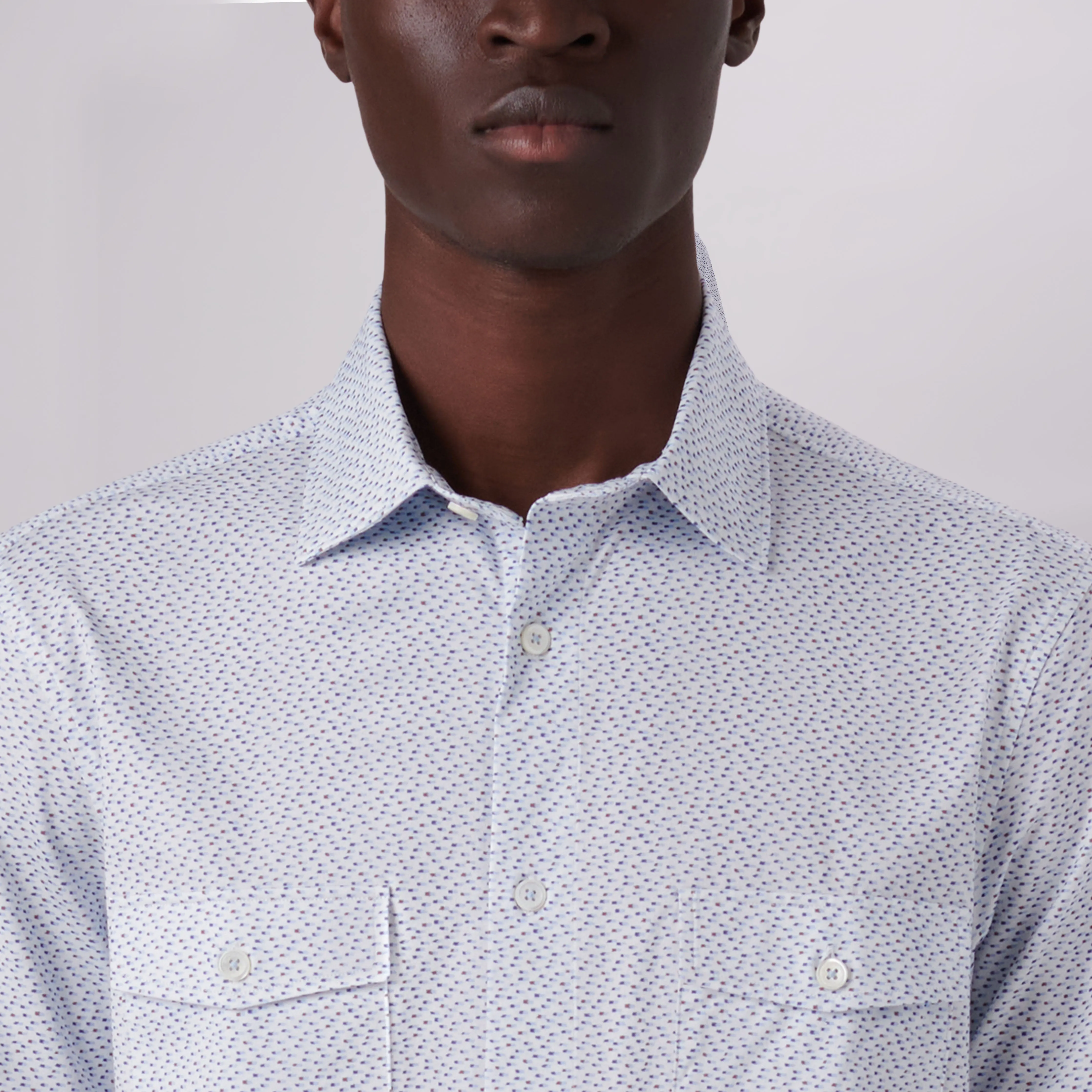 Milo Speckled Print OoohCotton Short Sleeve Shirt