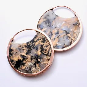 Mini Muse Earrings with Dendritic Agate from Buddha Jewelry