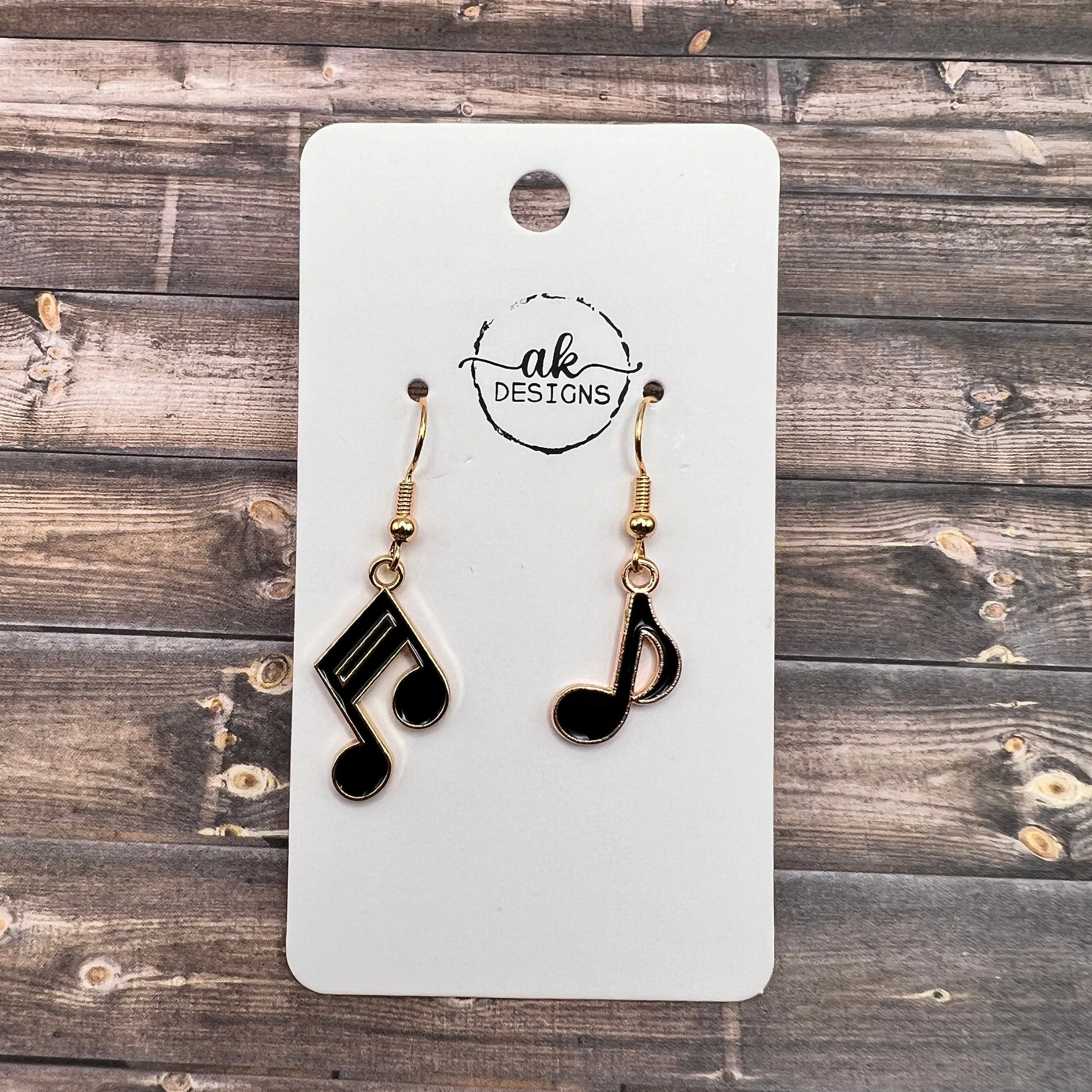 Mismatched Music Note Sixteenth Eighth Hypoallergenic  Earrings