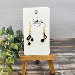 Mismatched Music Note Sixteenth Eighth Hypoallergenic  Earrings