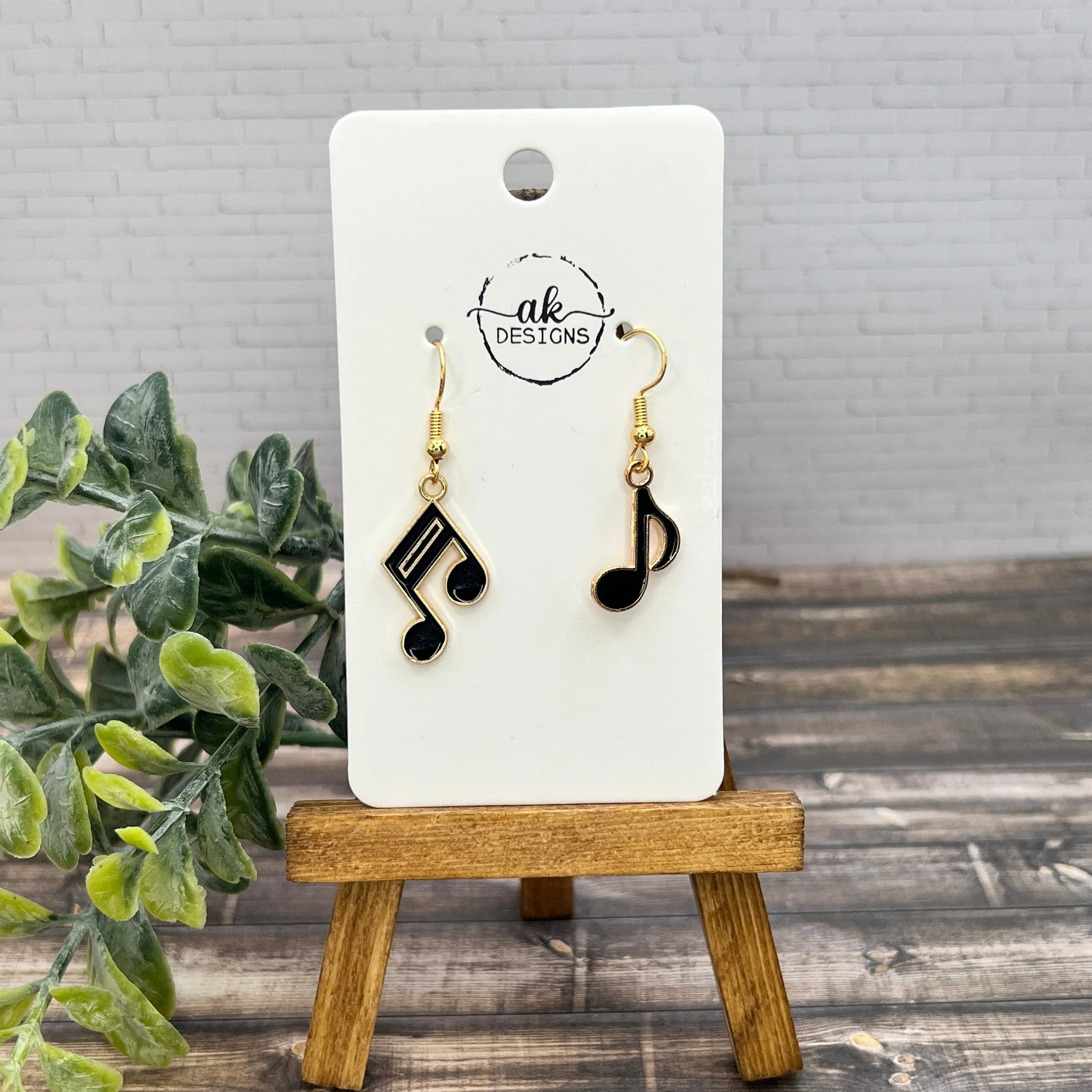 Mismatched Music Note Sixteenth Eighth Hypoallergenic  Earrings