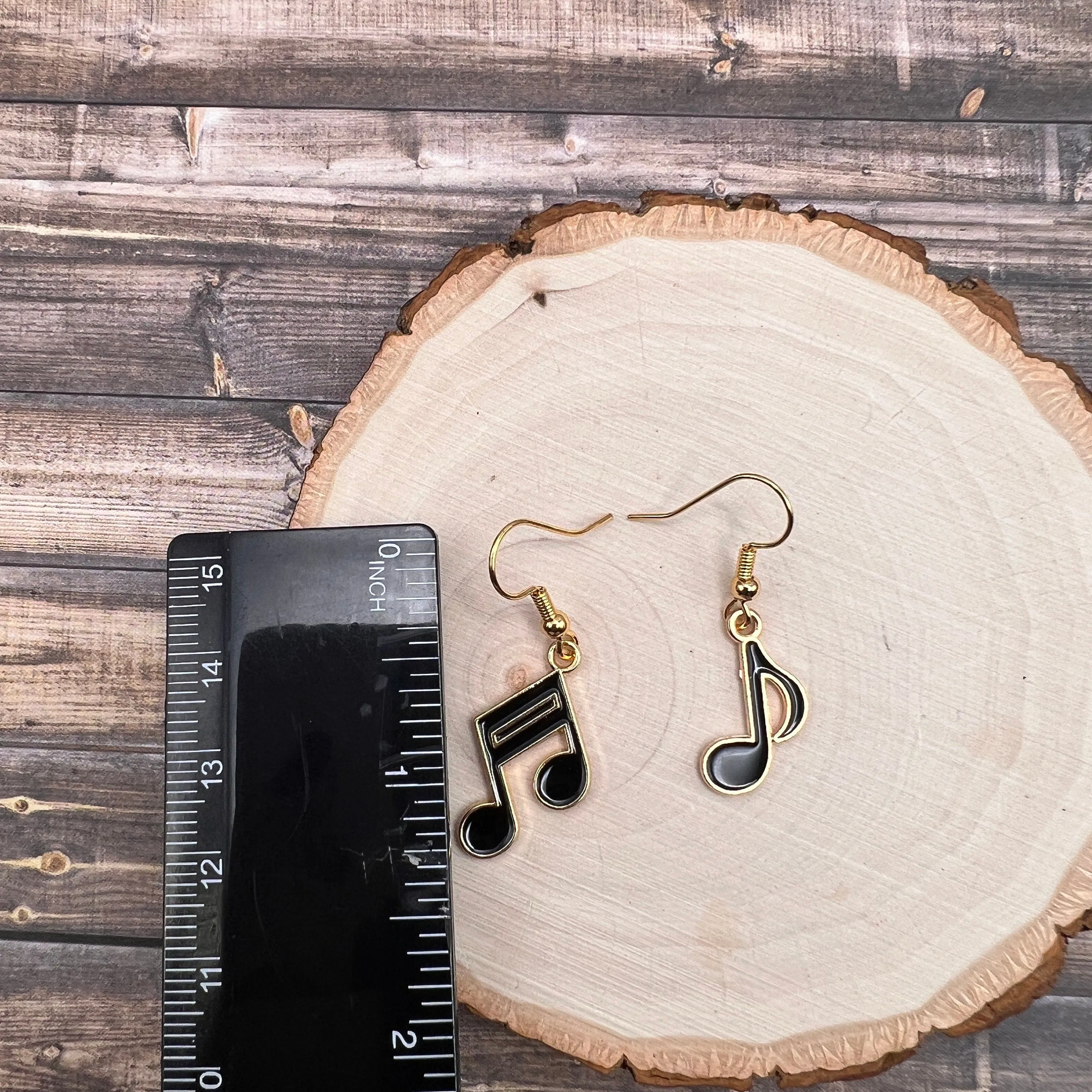 Mismatched Music Note Sixteenth Eighth Hypoallergenic  Earrings