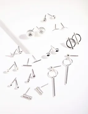 Mixed Metal Stud Earring 12-Pack