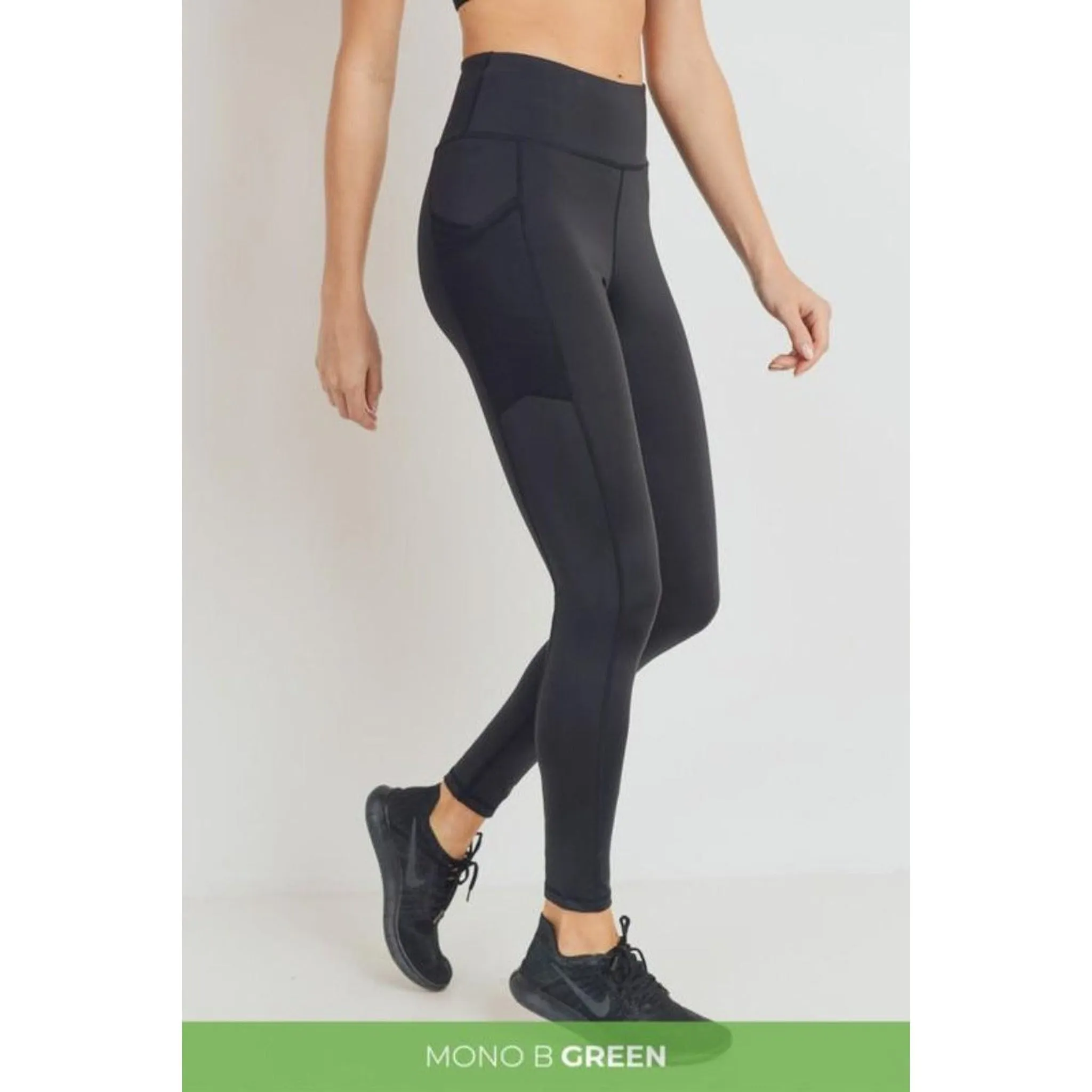 Mono B Overlay Mesh High Waist Leggings