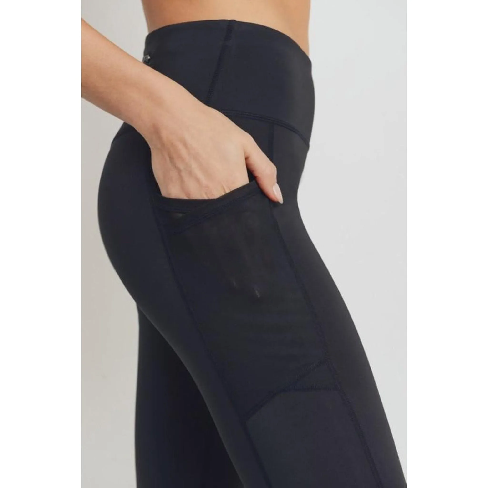 Mono B Overlay Mesh High Waist Leggings