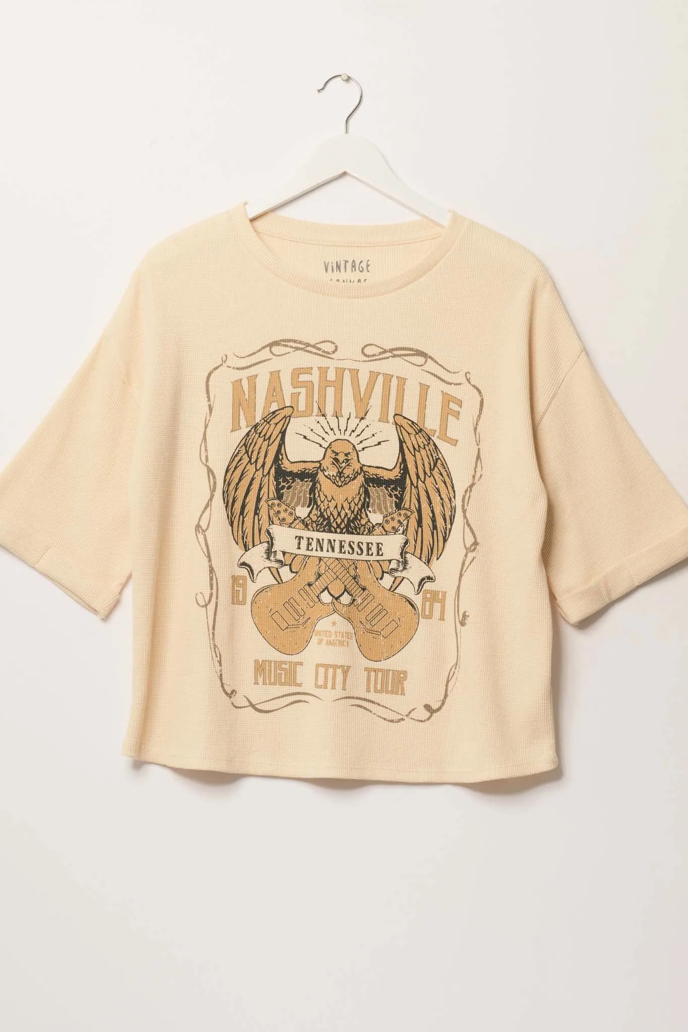 Nashville Music City Tour Graphic Thermal Tee