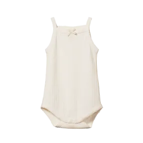 Nature Baby Pointelle Camisole Bodysuit - Natural