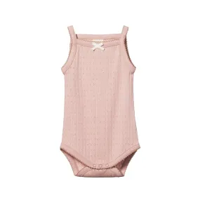 Nature Baby Pointelle Camisole Bodysuit - Rosebud