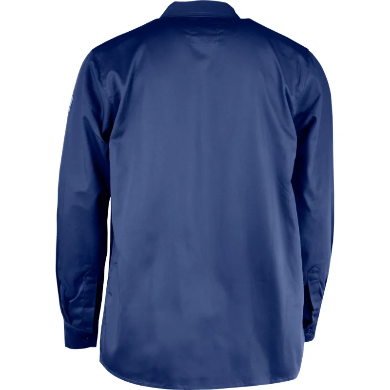 Navy Blue Flame Resistant Long Sleeve Button Up Shirt