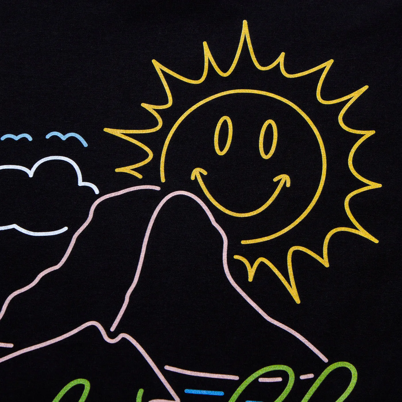 Neon Es Vedrà Good Life Front Print - Tshirt - Black