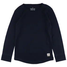 Nordic Label Wool Base Layer Top: Total Eclipse (Navy)