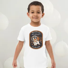 Organic Cotton Kids T-shirt Cow in Space Joke