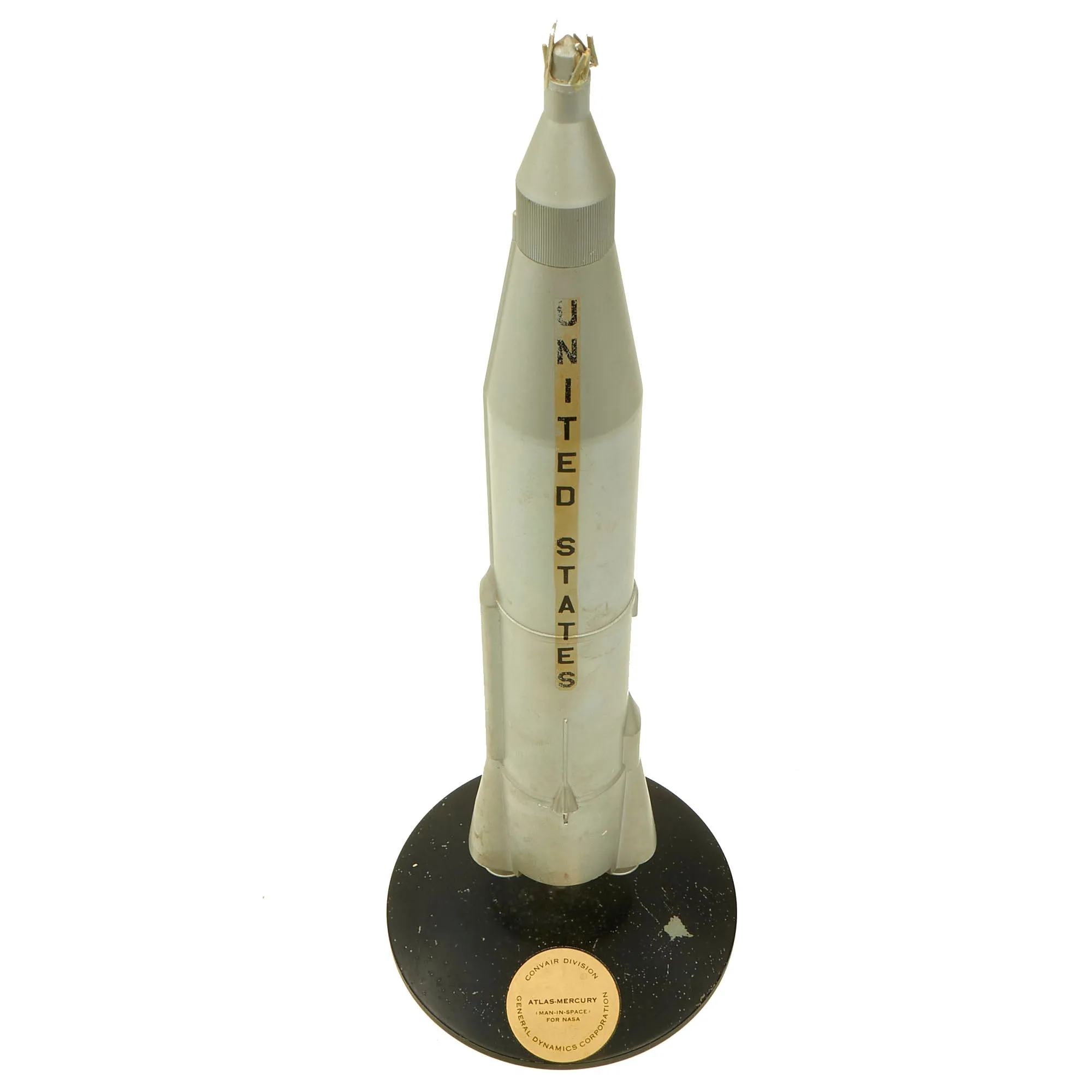 Original U.S. Cold War Space Race Era Mercury-Atlas Subprogram Model by Topping Inc From The First Human Spaceflight Program