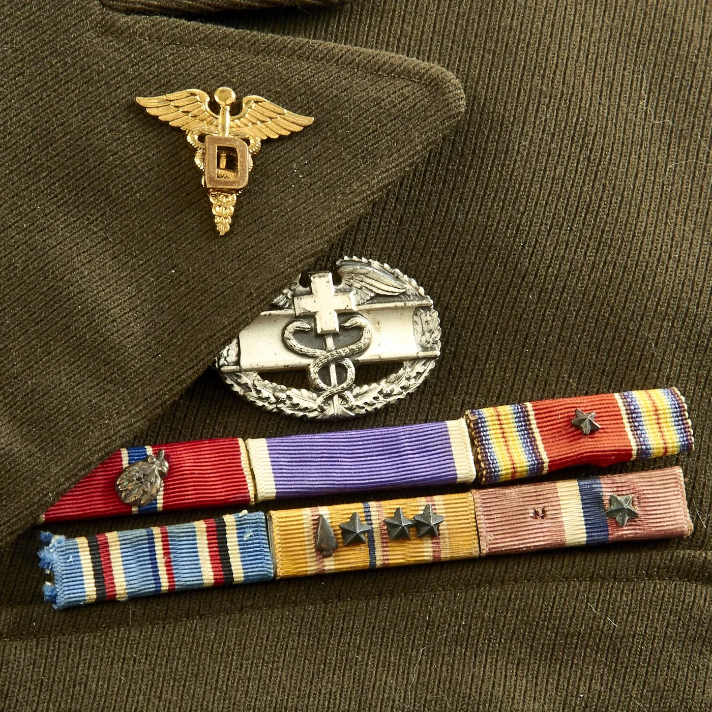 Original U.S. WWII 108th Infantry Regiment Named Combat Medic and Dental Officer Grouping