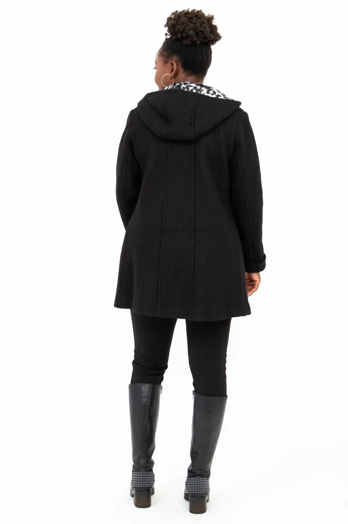 Pender Coat, Black, Wool