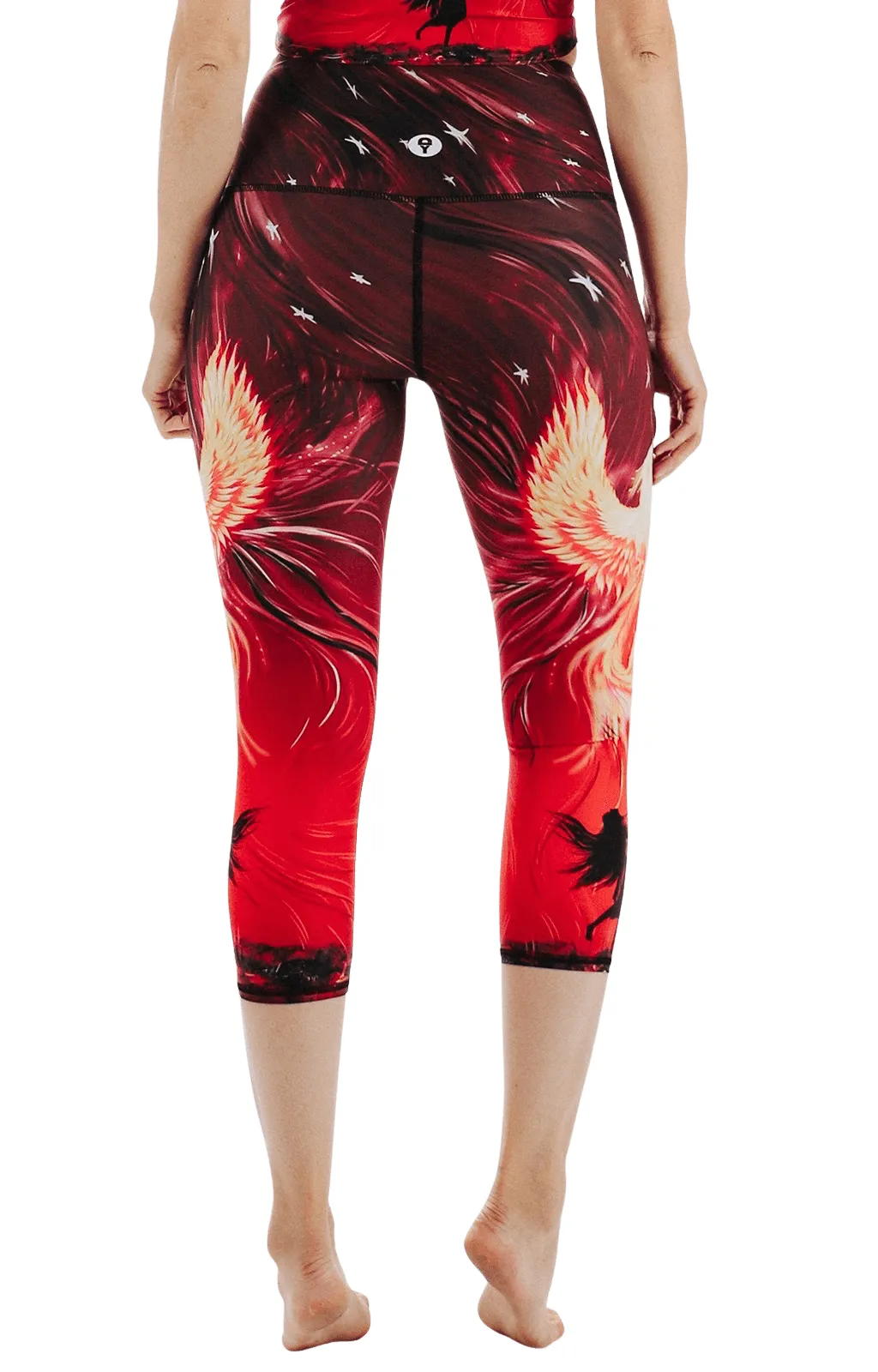 Phoenix Rising Printed Yoga Crops