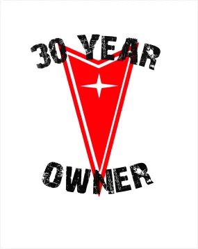 Pontiac 1970's 30 Year ANNIVERSARY OWNER T-Shirt