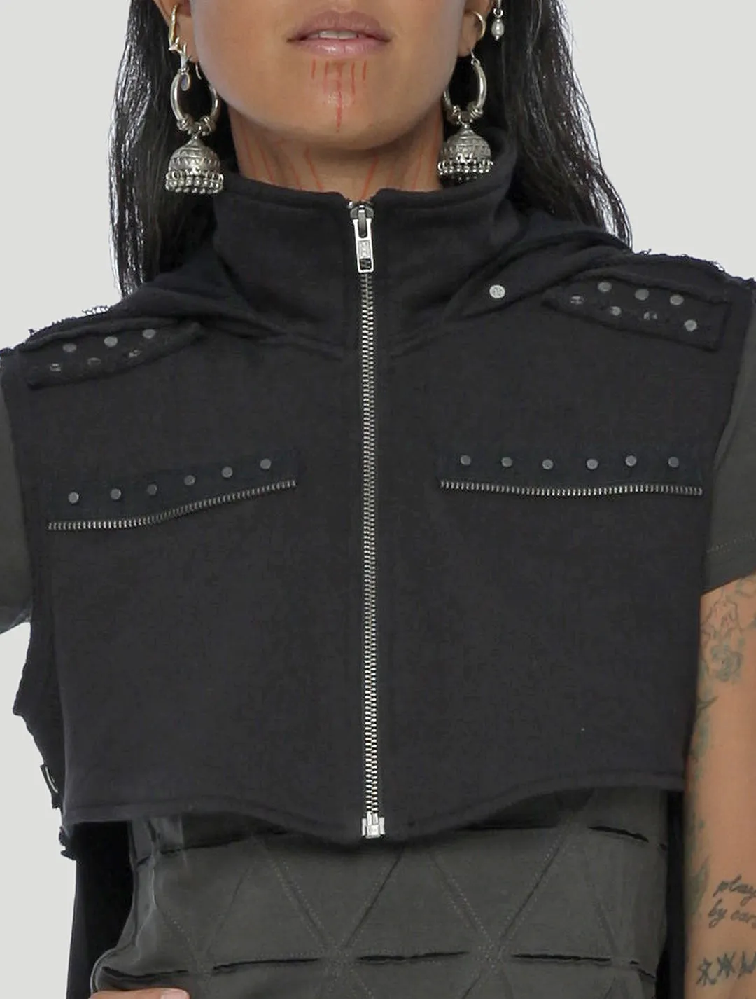 Pro Cropped Hoodie Vest