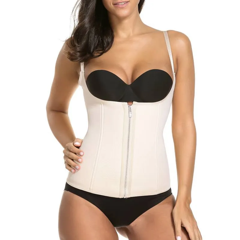 prowaist™ - Beige Zip Hook Waist Trainer