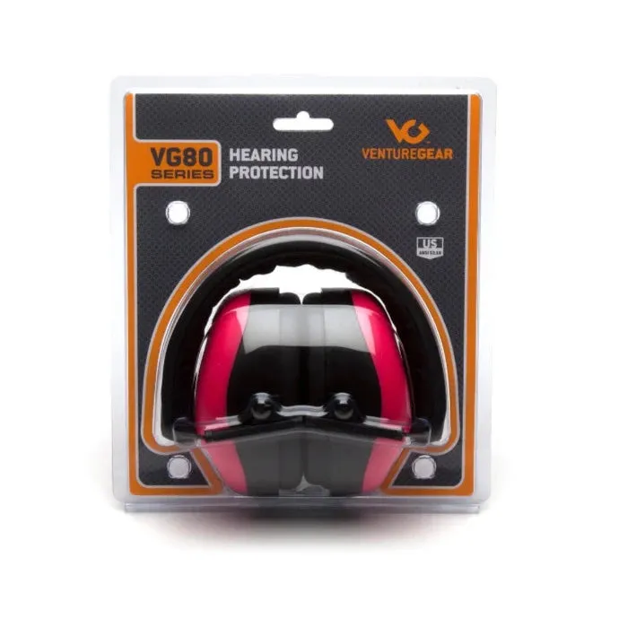 Pyramex® Venturegear Soft Foam Ear Cups - Passive Earmuffs - 25 NRR - VG80 Series