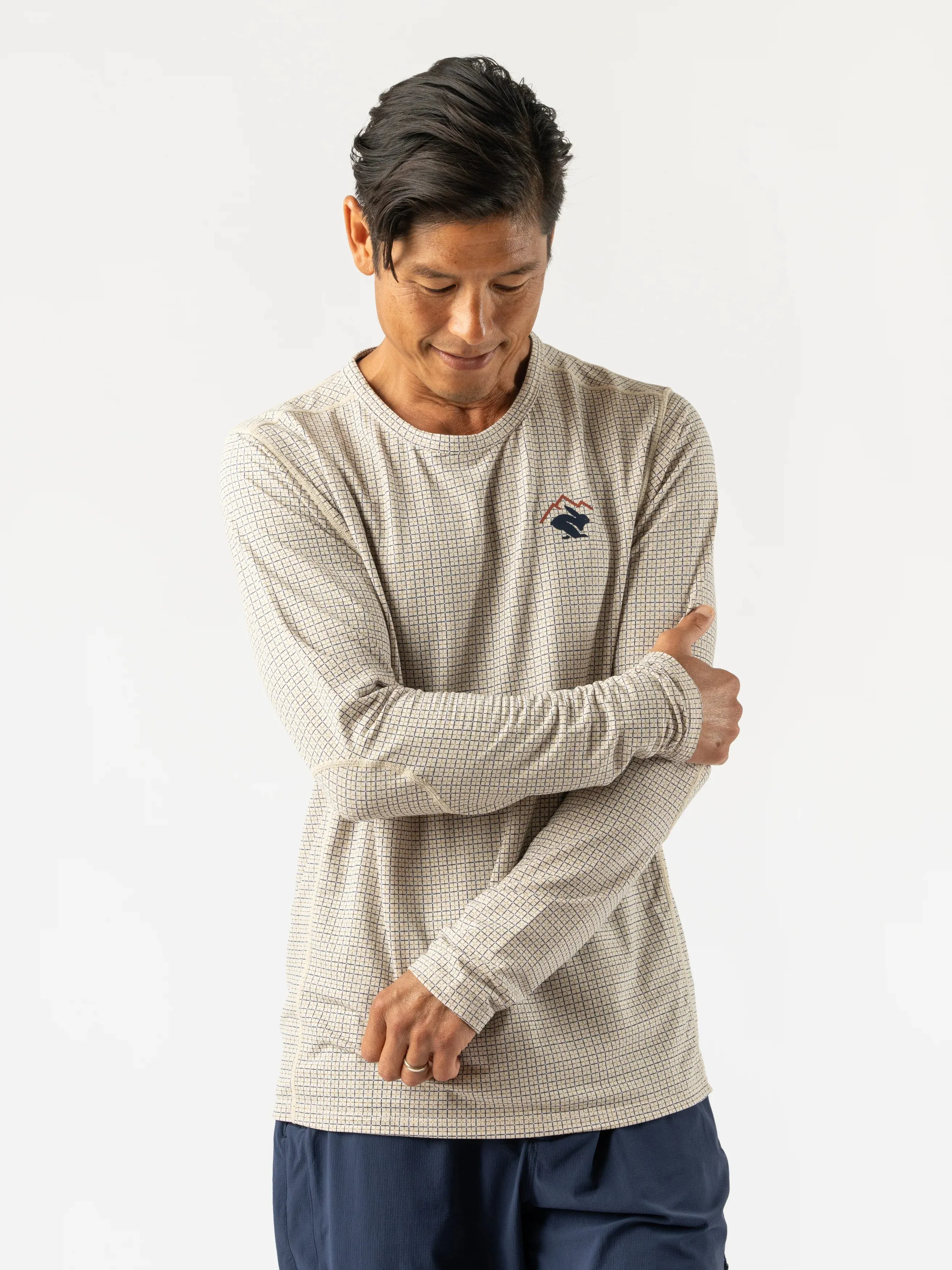 rabbit | Layer One Trail Long Sleeve | Men's | Oak Olive Plaid