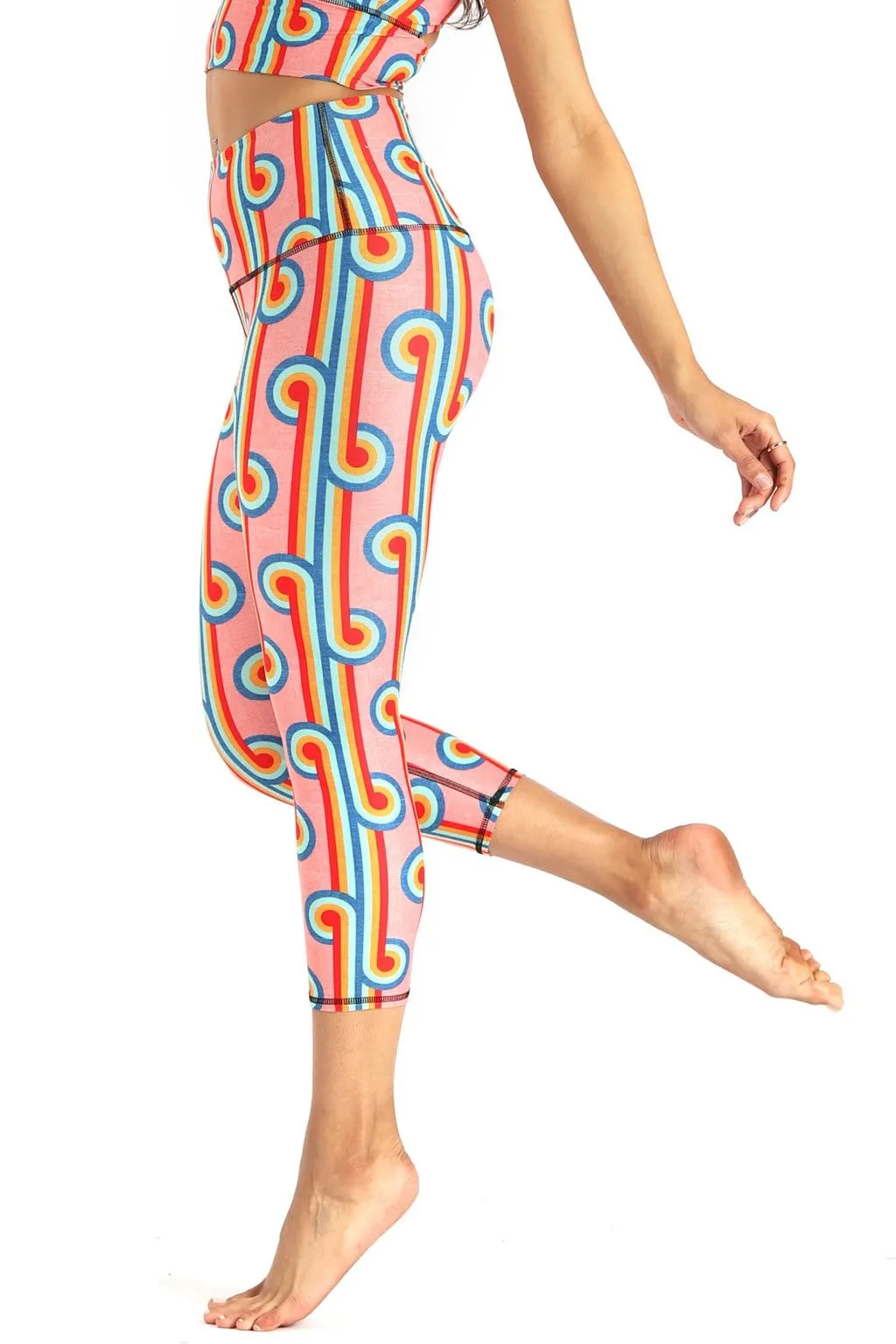 Rainbow Chaser Printed Yoga Crops