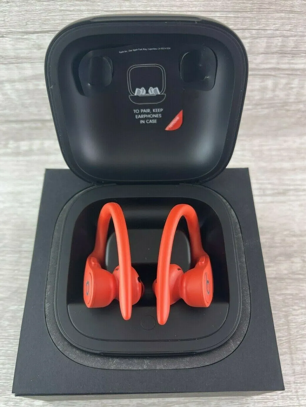 RED Beats by Dre Powerbeats Pro Totally Wireless Bluetooth Earphones-Open Box.