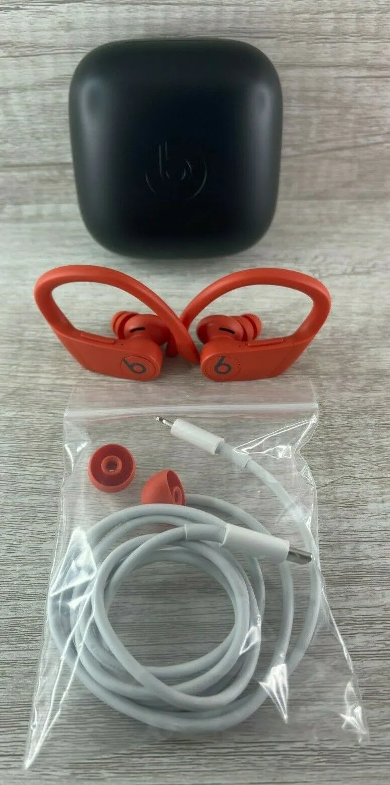 RED Beats by Dre Powerbeats Pro Totally Wireless Bluetooth Earphones-Open Box.