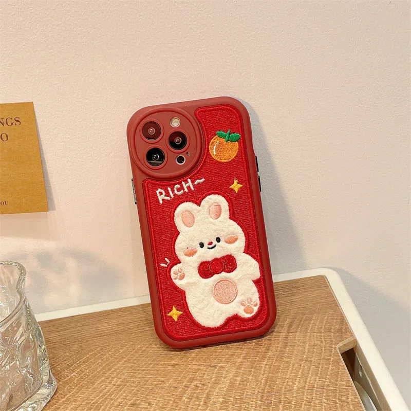 Red Bunny iPhone Case