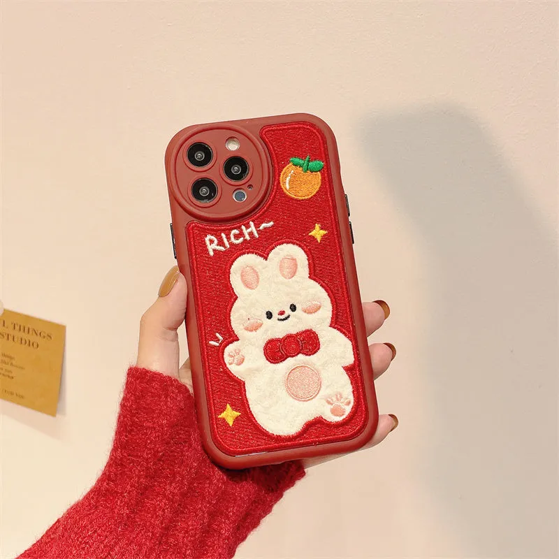 Red Bunny iPhone Case