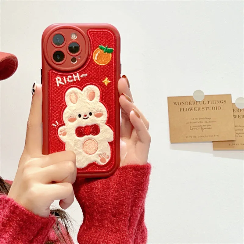 Red Bunny iPhone Case