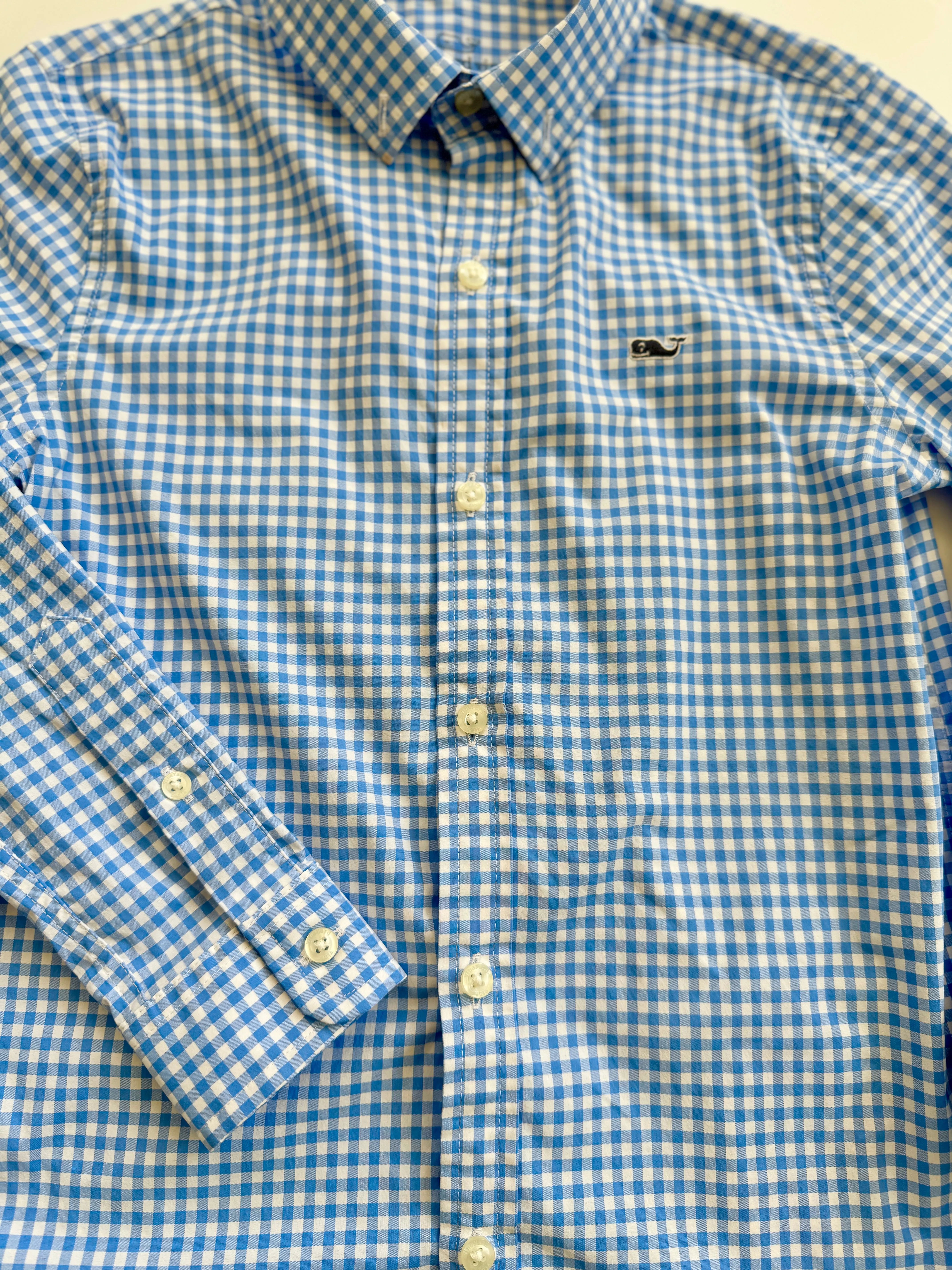 Resale Boys Gingham Plaid Button Down