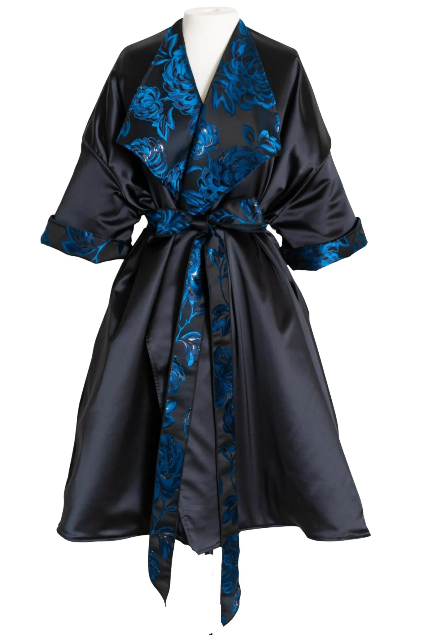 Reversible Opera Coat in "Serses" (Blue)