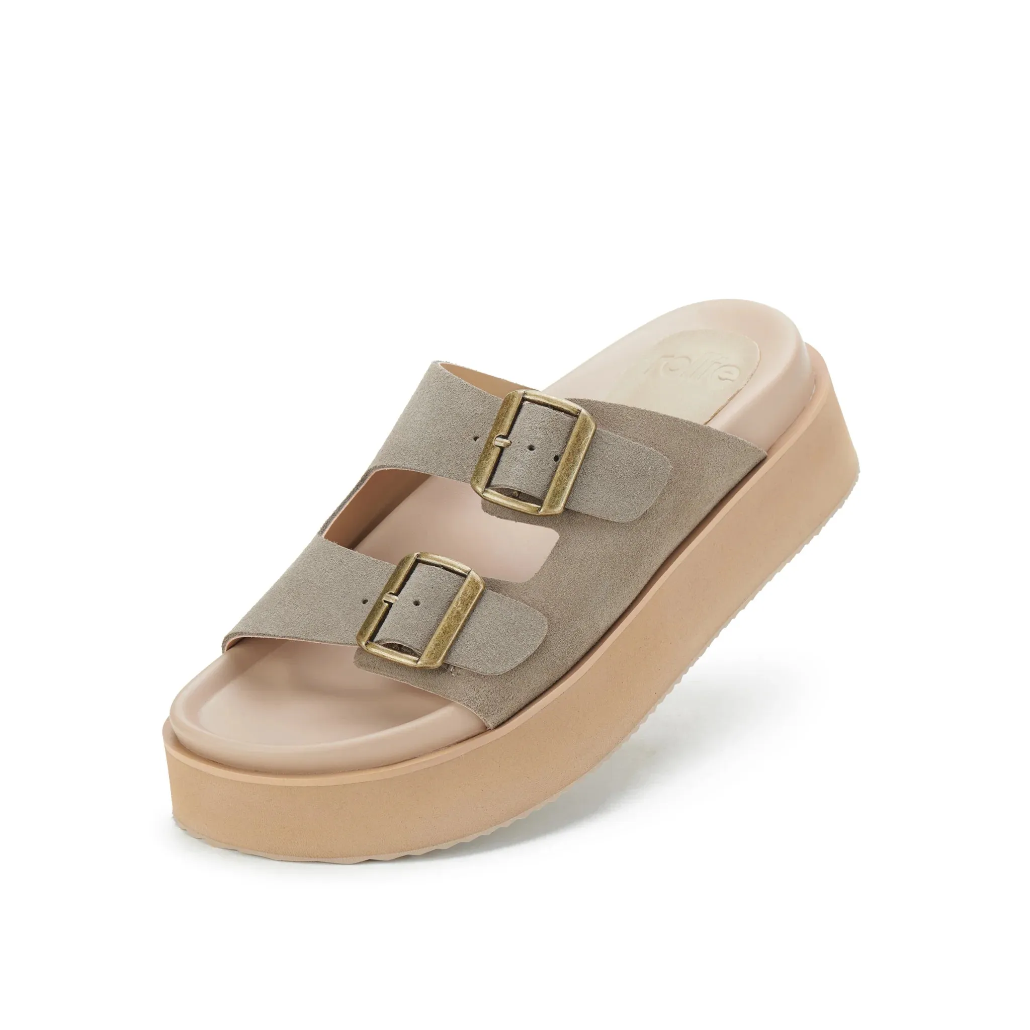 Rollie Ace Slide Taupe Suede