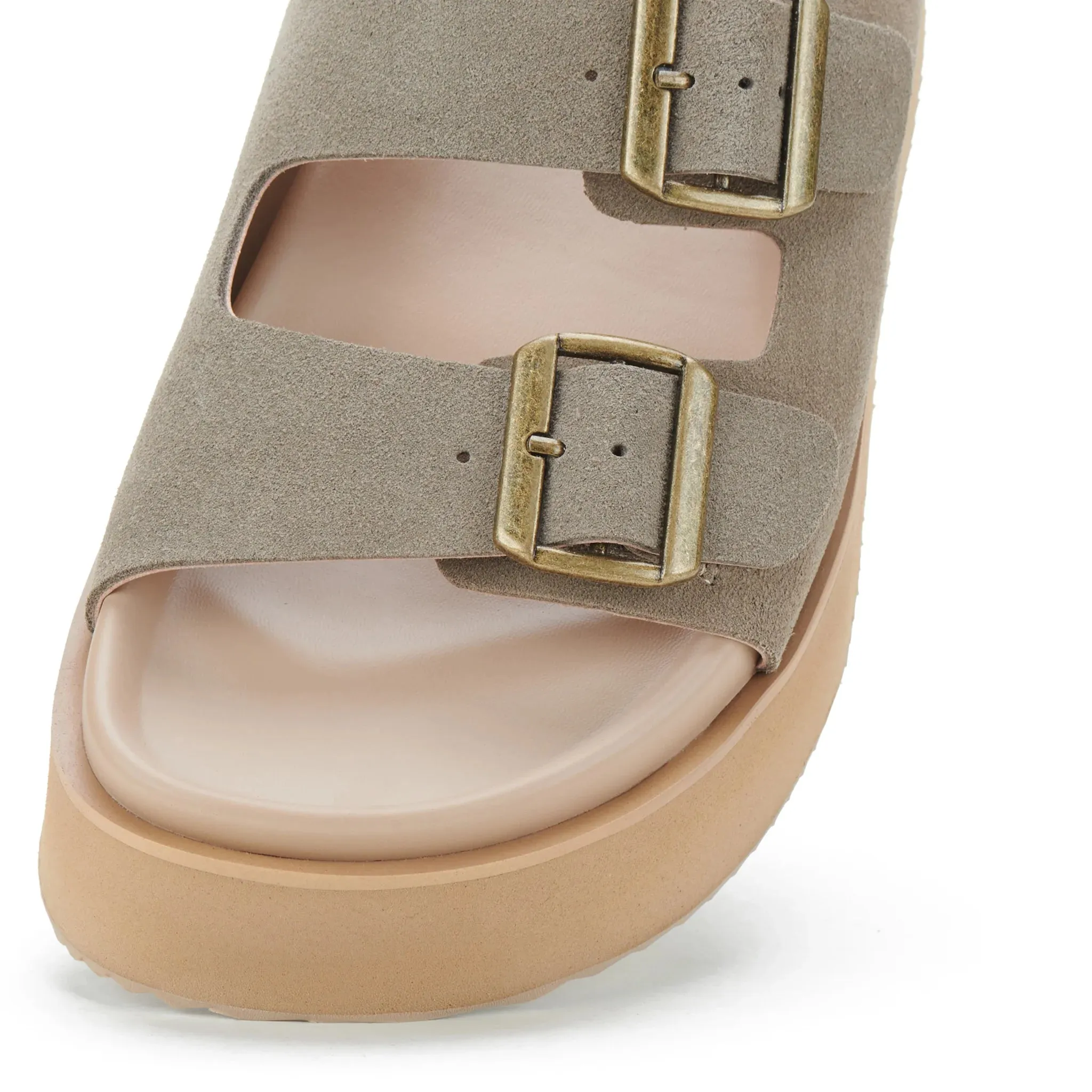 Rollie Ace Slide Taupe Suede