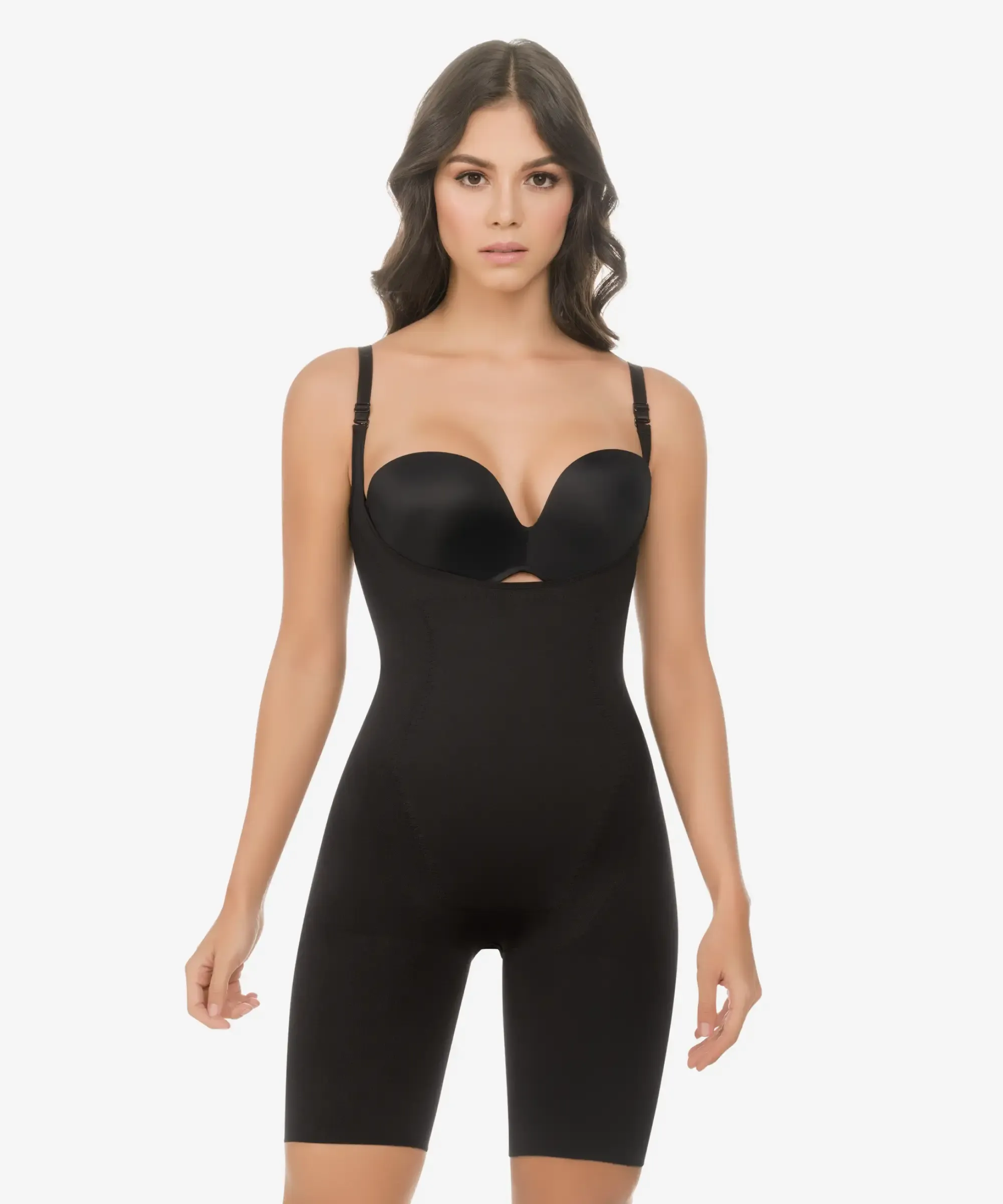 Seamless thermal action weight loss hourglass bodysuit - Style 1585