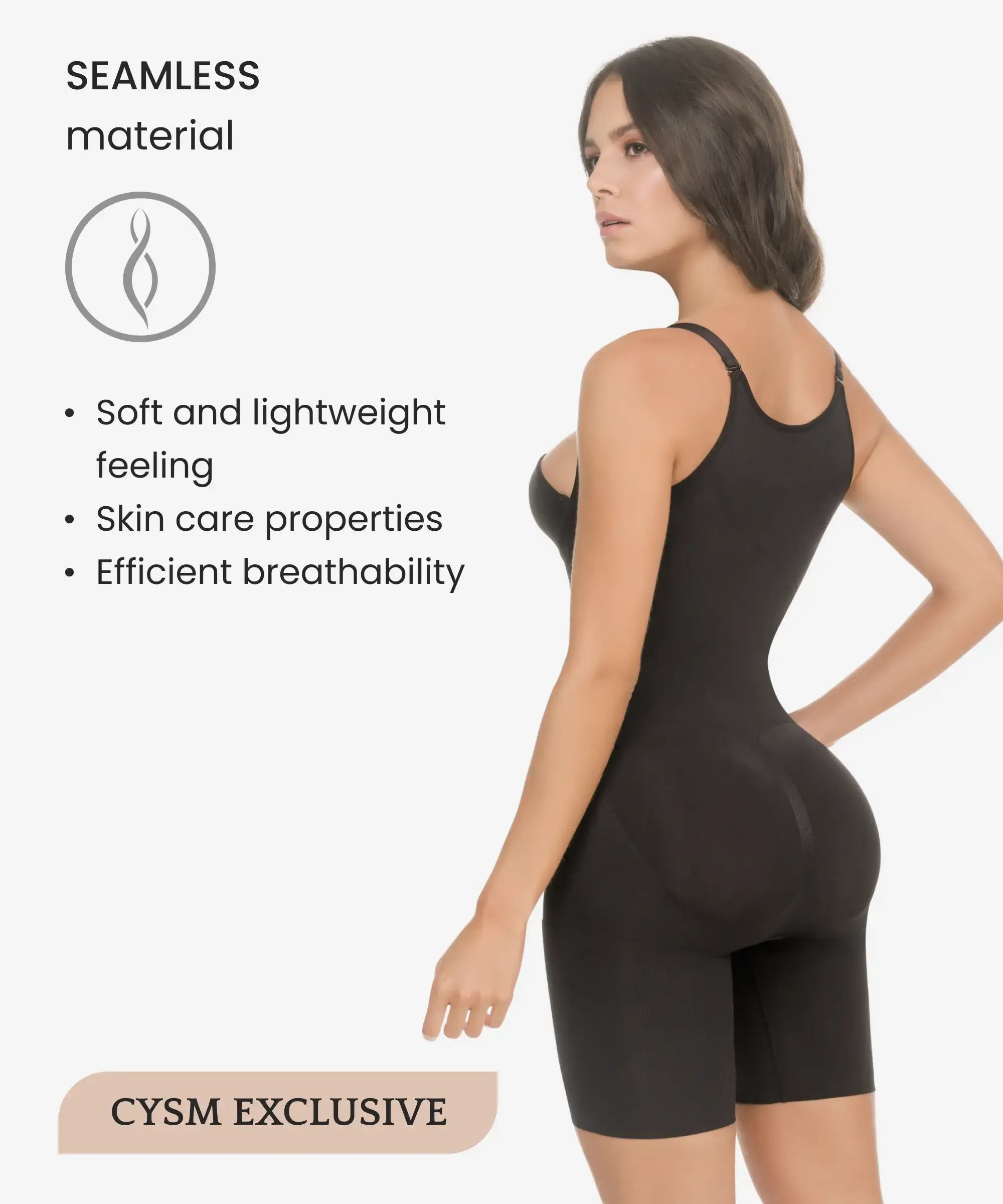 Seamless thermal action weight loss hourglass bodysuit - Style 1585