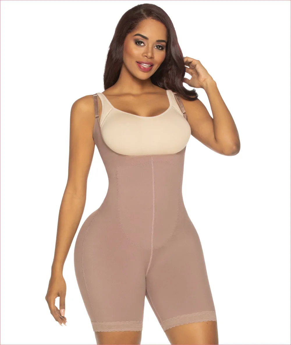 Soft and smooth shapewear Mid thigh bodysuit - C1002