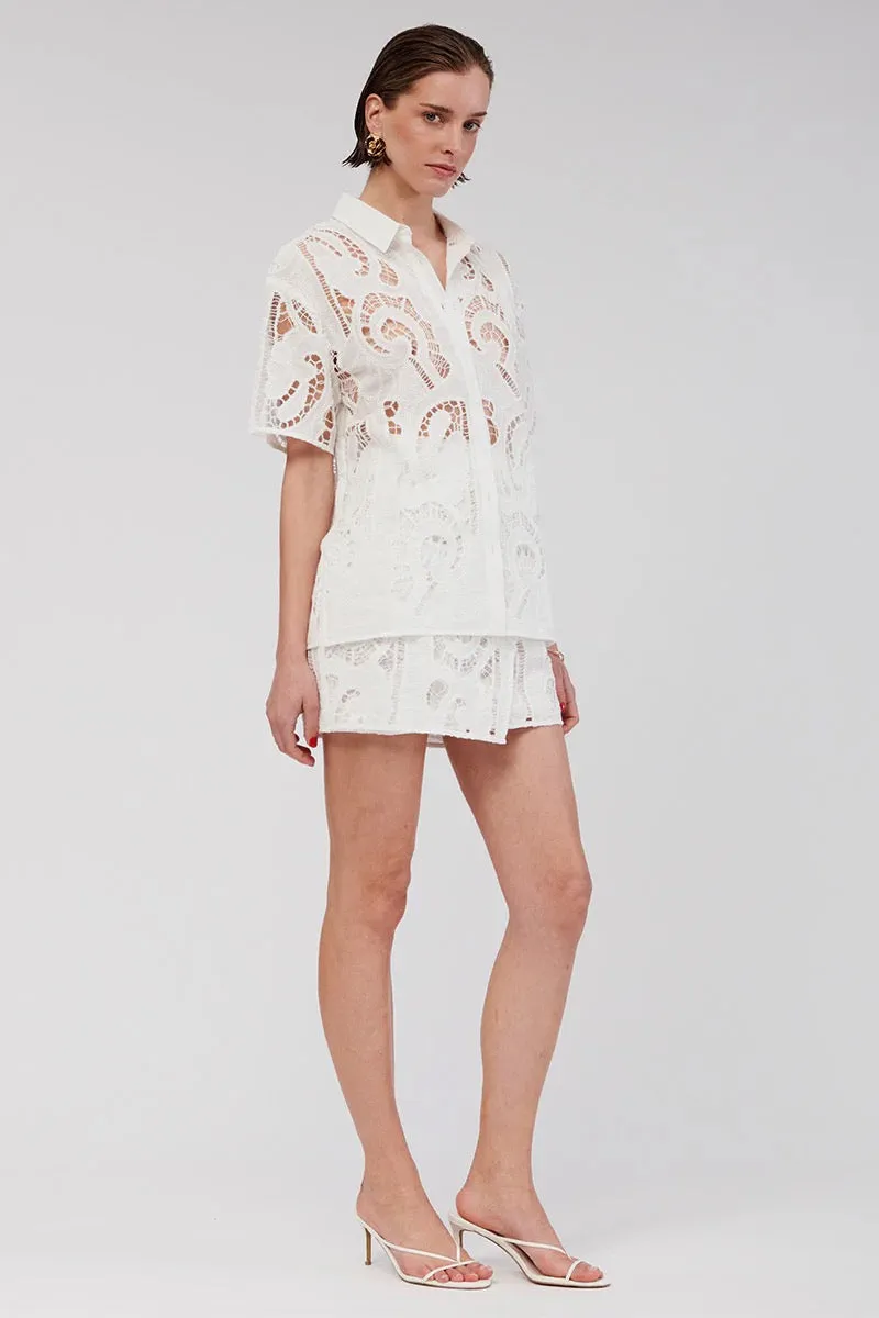 Suboo Florence Lace Shirt - White