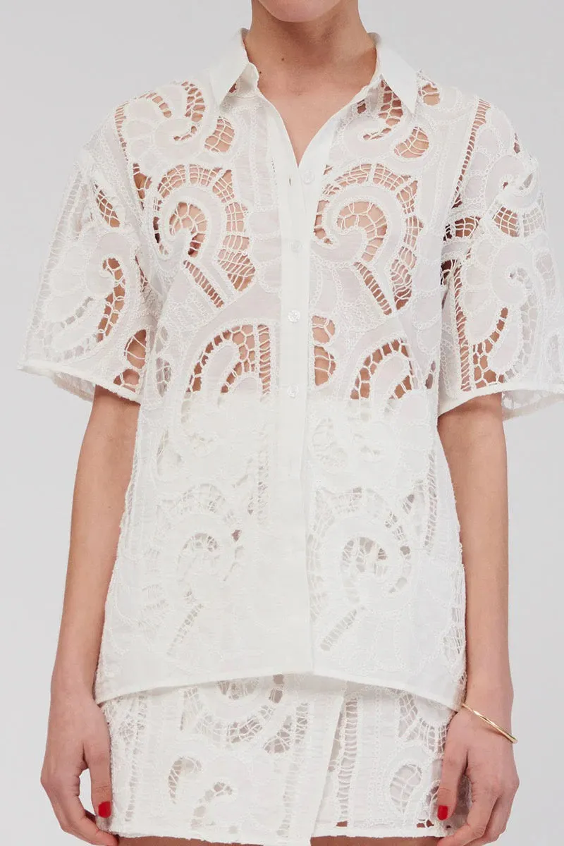 Suboo Florence Lace Shirt - White