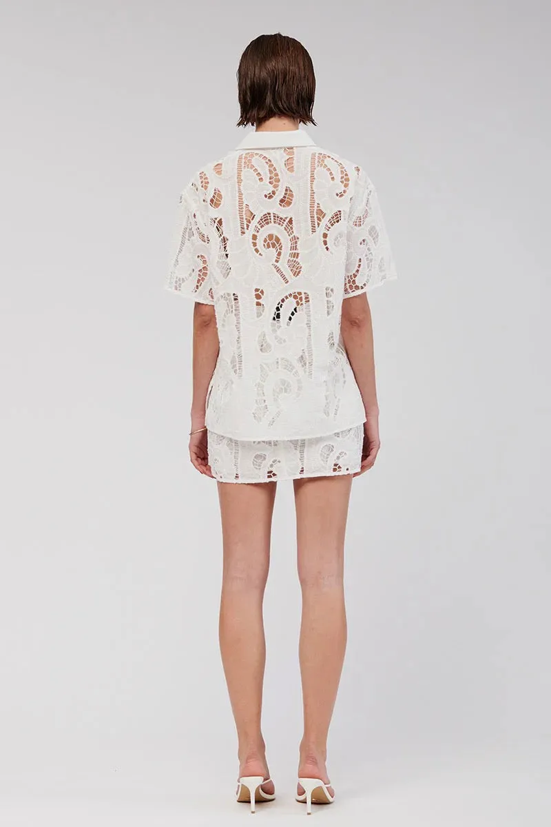 Suboo Florence Lace Shirt - White