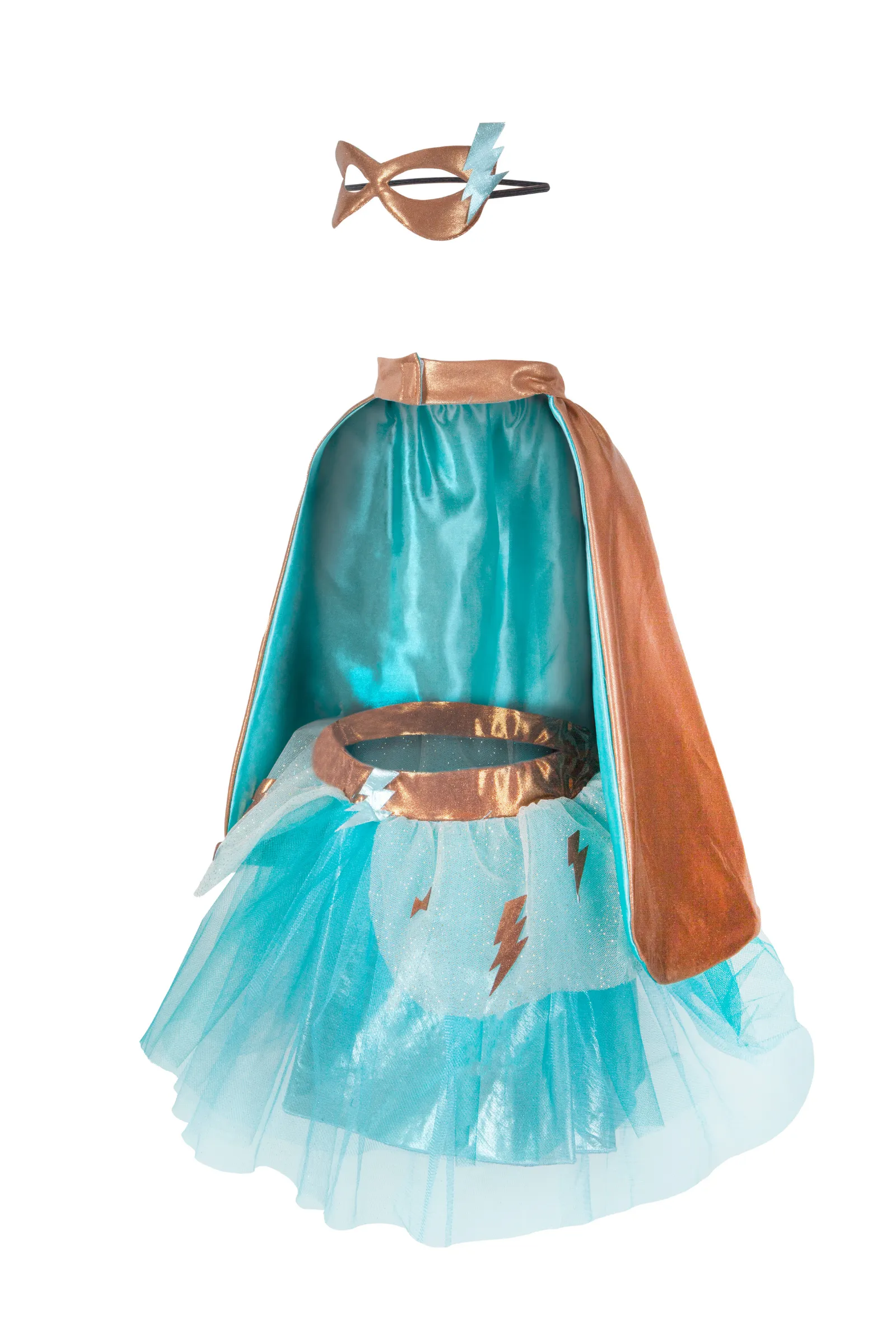 Super-duper Tutu/Cape/Mask, Copper & Teal