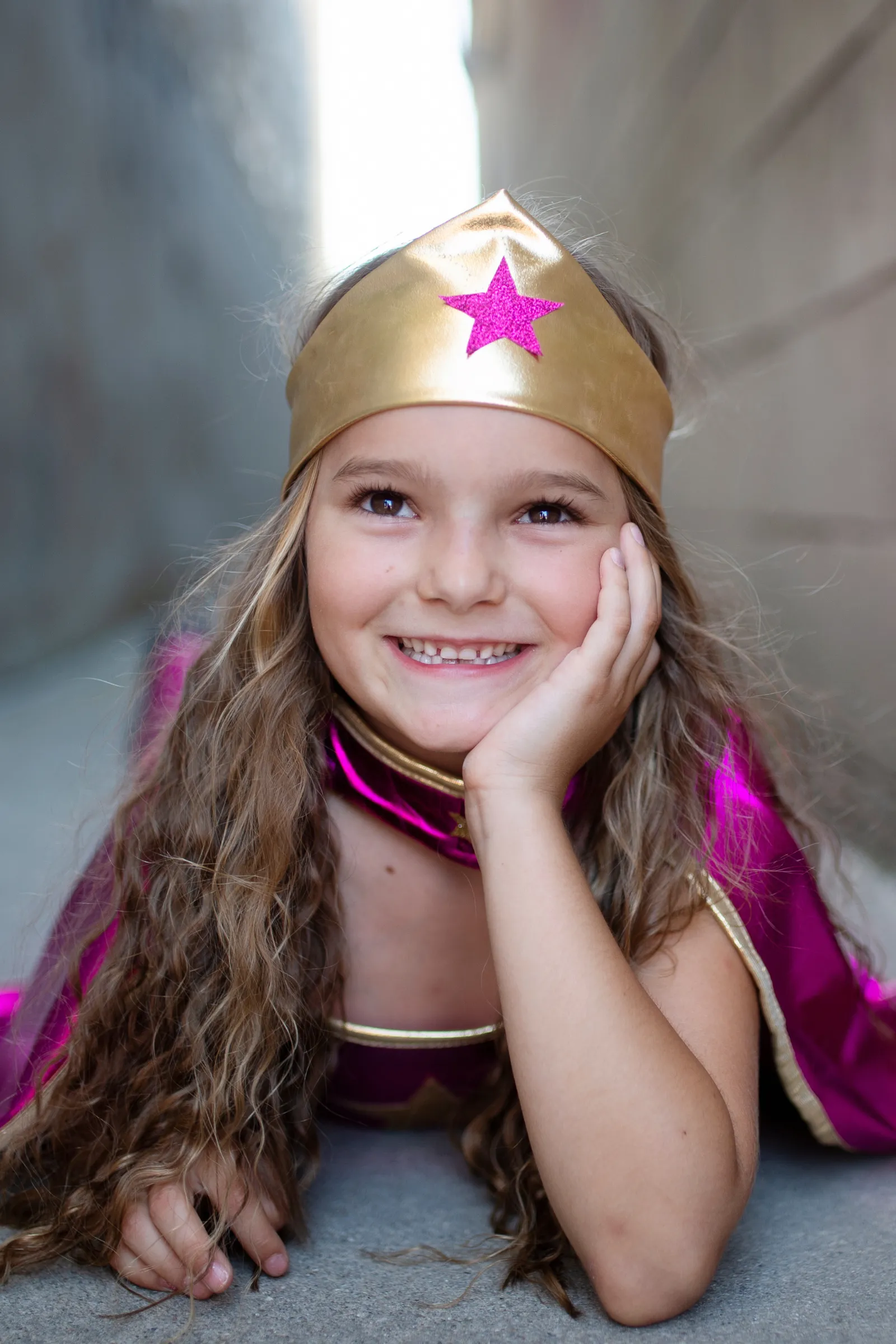 Superhero Star Dress, Cape & Headpiece